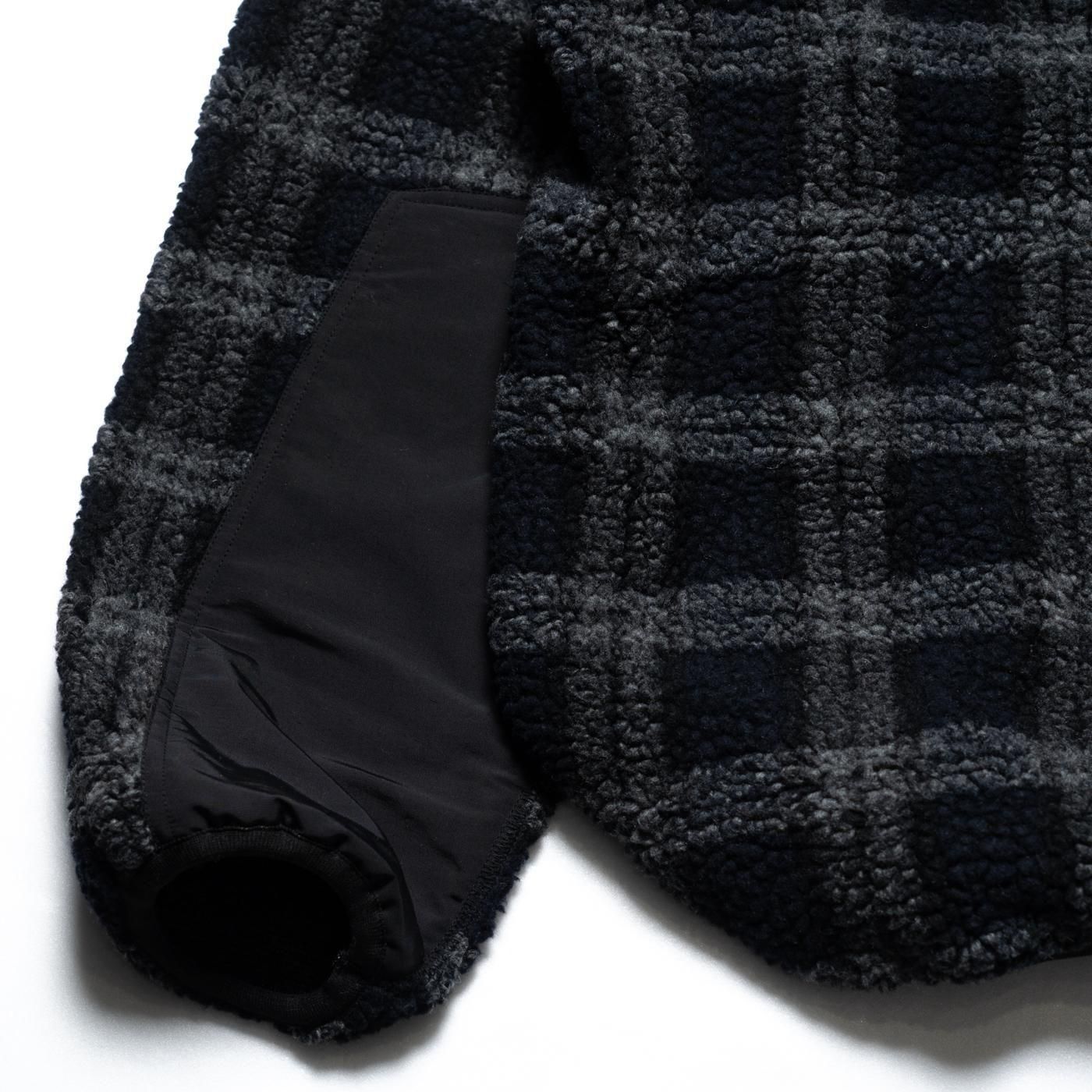 COMME des GARCONS HOMME * HP-T019 Wool Polyester Boa Blouson * Black/Gray