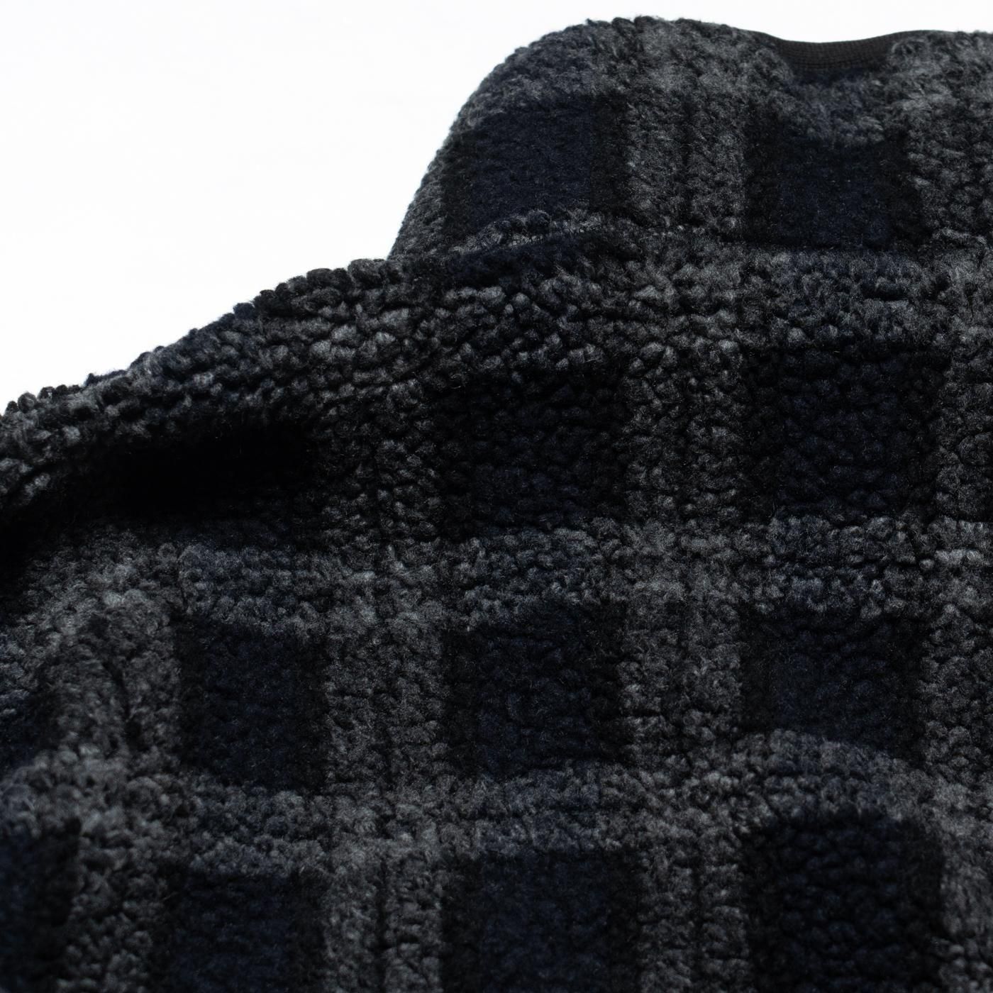 COMME des GARCONS HOMME * HP-T019 Wool Polyester Boa Blouson * Black/Gray