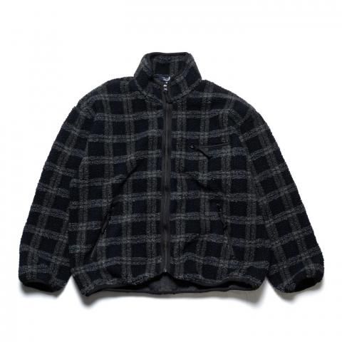 COMME des GARCONS HOMME * HP-T019 Wool Polyester Boa Blouson * Black/Gray