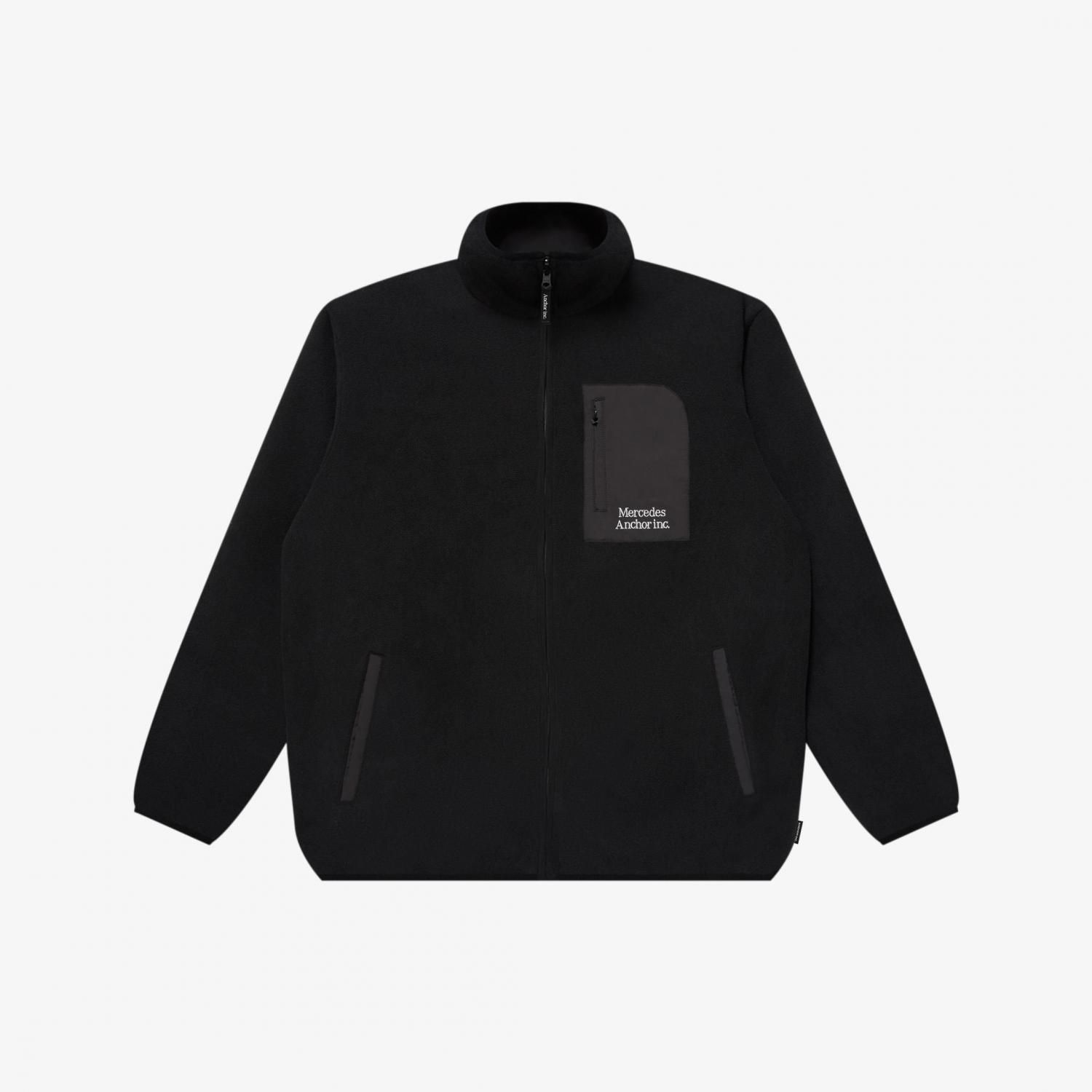 ANCHOR INC. * REVERSIBLE FLEECE JACKET * Black