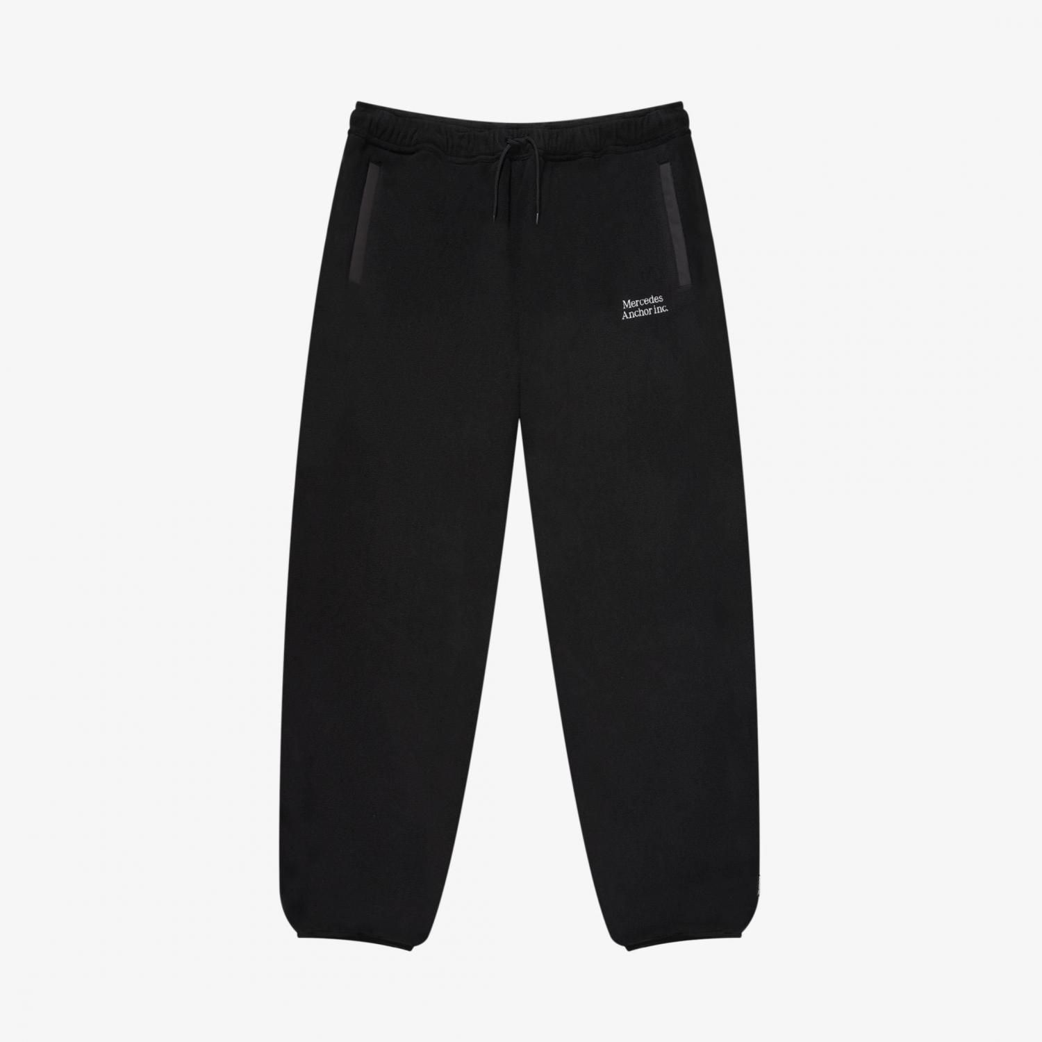 ANCHOR INC. * REVERSIBLE FLEECE PANTS * Black