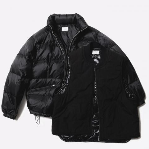 Unlikely * U25F-18-0001 Unlikely 3way Hybrid Down jacket * Black