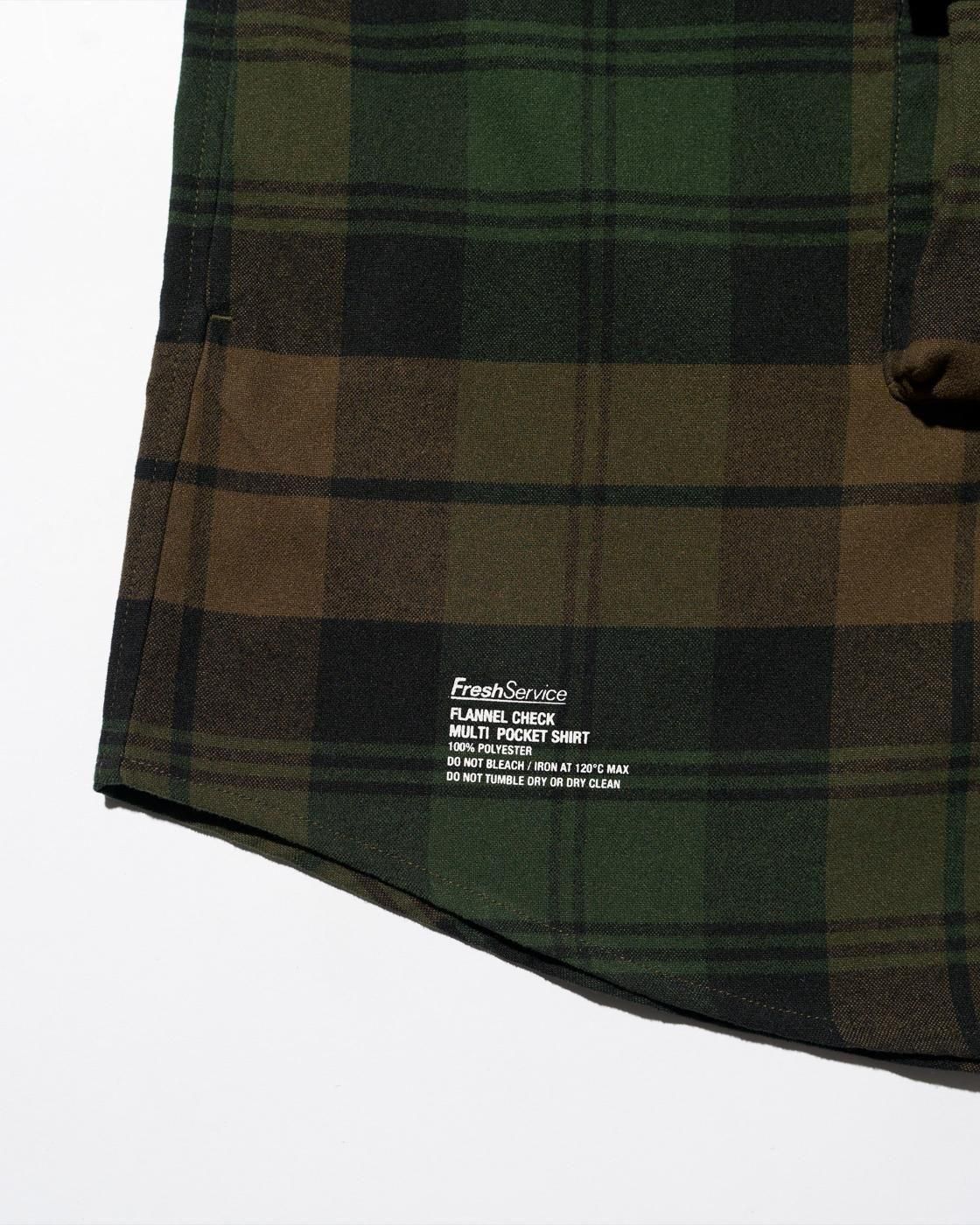 FreshService * FSC254-50059 FLANNEL CHECK MULTI POCKET SHIRT(2Ÿ)