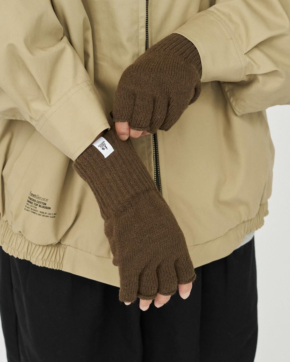FreshService * FSP254-90068 THERMAL RIB KNIT FINGERLESS GLOVES(5Ÿ)