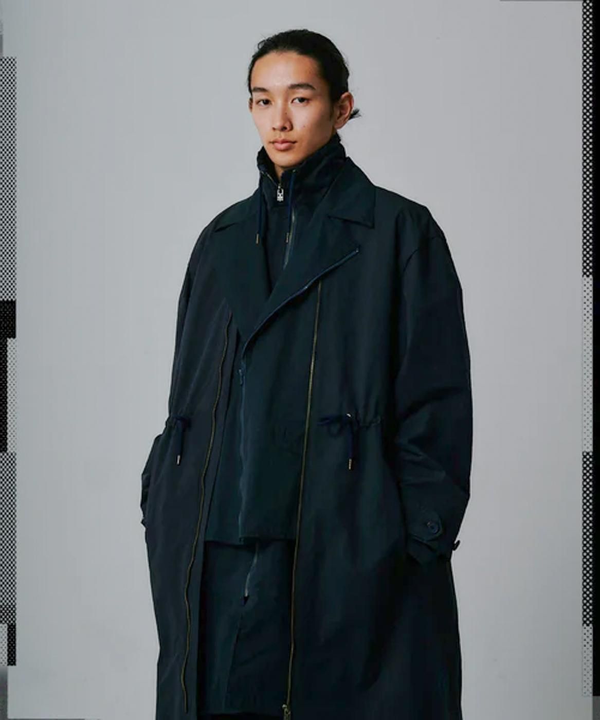 FACETASM * JOO-CO-M02 TRIPLE LAYERED COAT * Navy