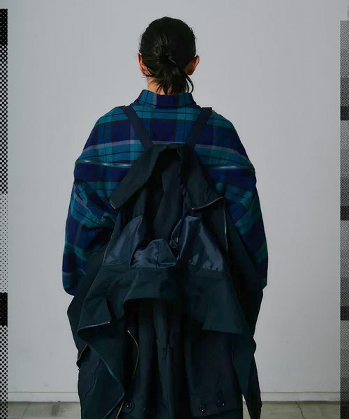 FACETASM * JOO-CO-M02 TRIPLE LAYERED COAT * Navy