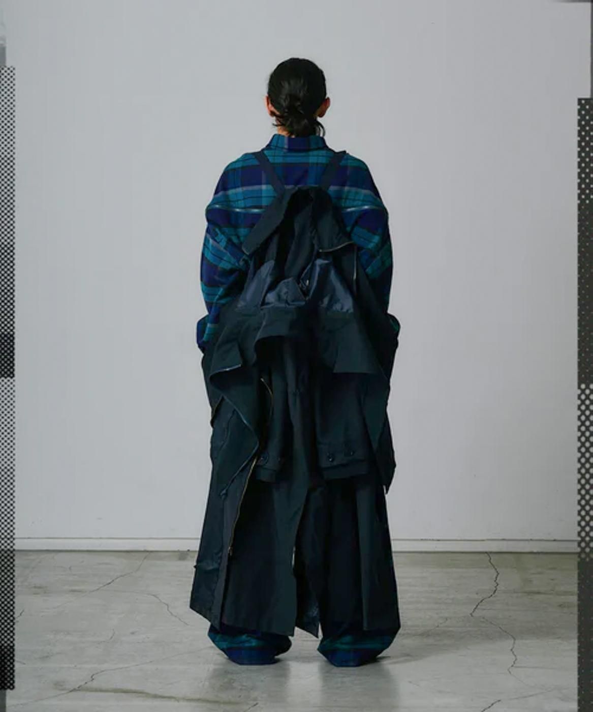 FACETASM * JOO-CO-M02 TRIPLE LAYERED COAT * Navy