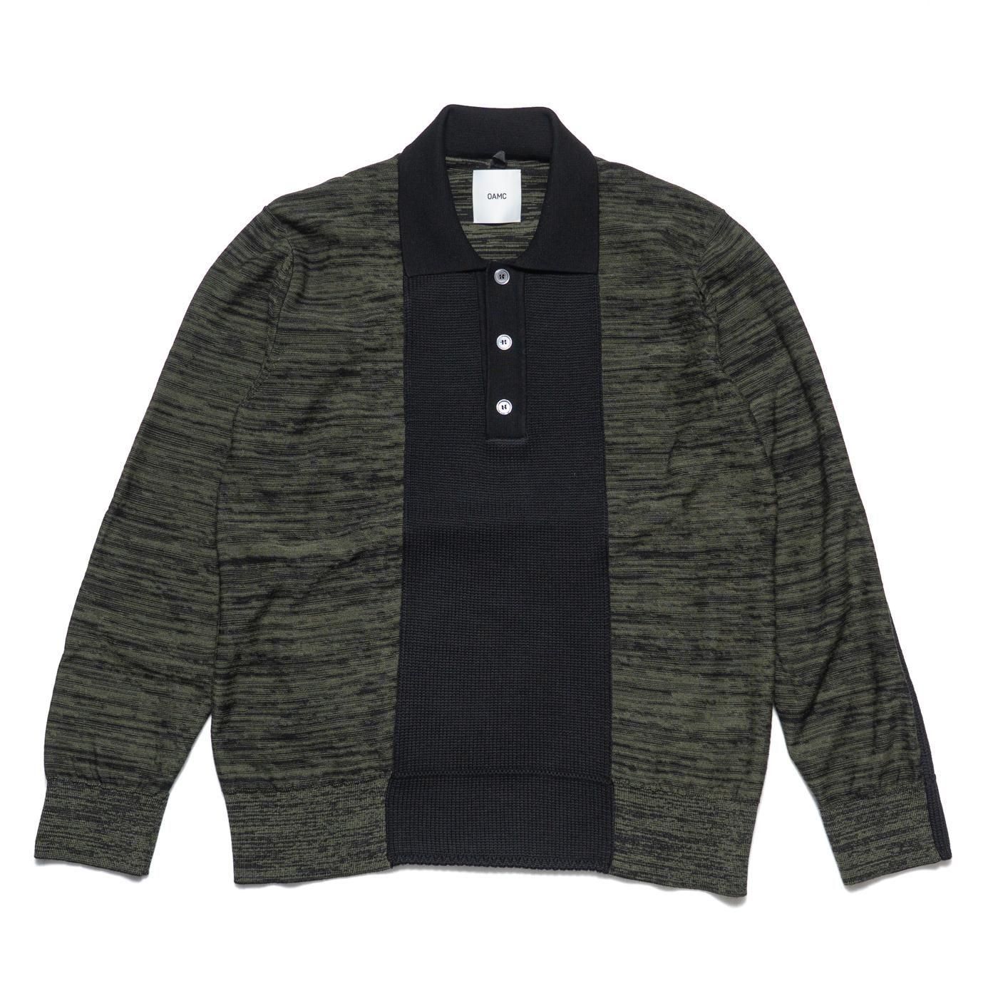 OAMC * OAF5MM02AP POLO KNIT * Black/Green 