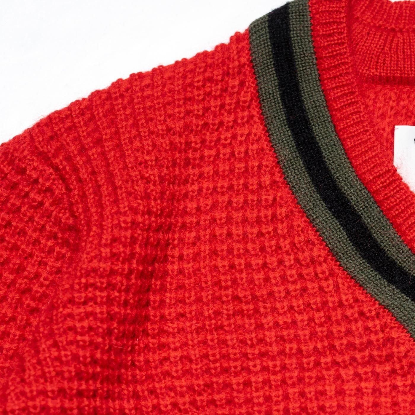 OAMC * OAF5MM07AP V-NECK PULLOVER KNIT * Red