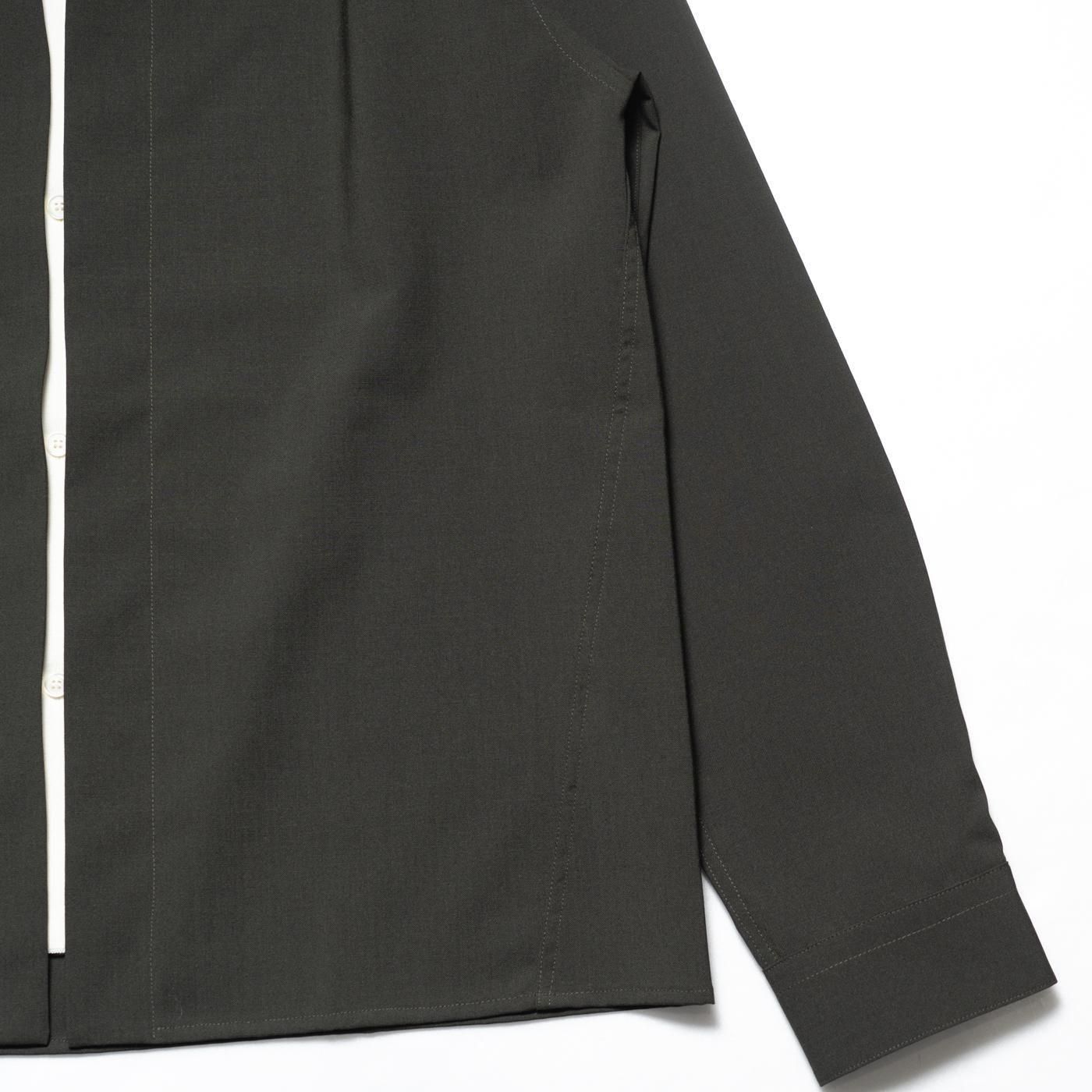 OAMC * OAF5MS11BP  WOOL SHIRT WITH DOUBLE OPENING * Dark Green