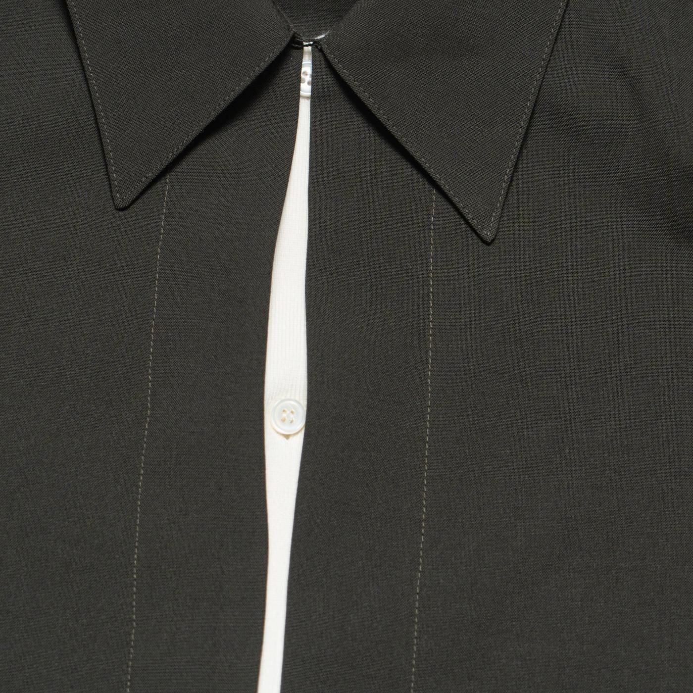 OAMC * OAF5MS11BP  WOOL SHIRT WITH DOUBLE OPENING * Dark Green