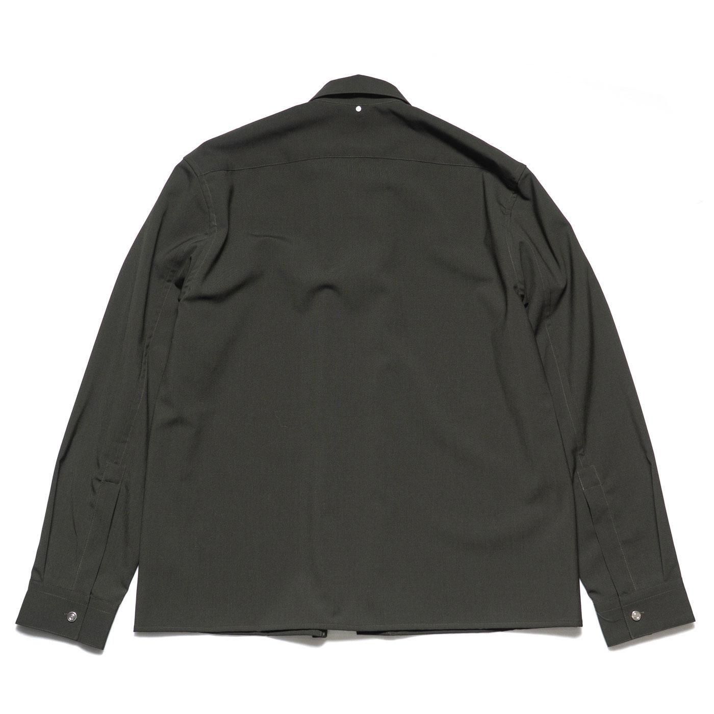 OAMC * OAF5MS11BP  WOOL SHIRT WITH DOUBLE OPENING * Dark Green