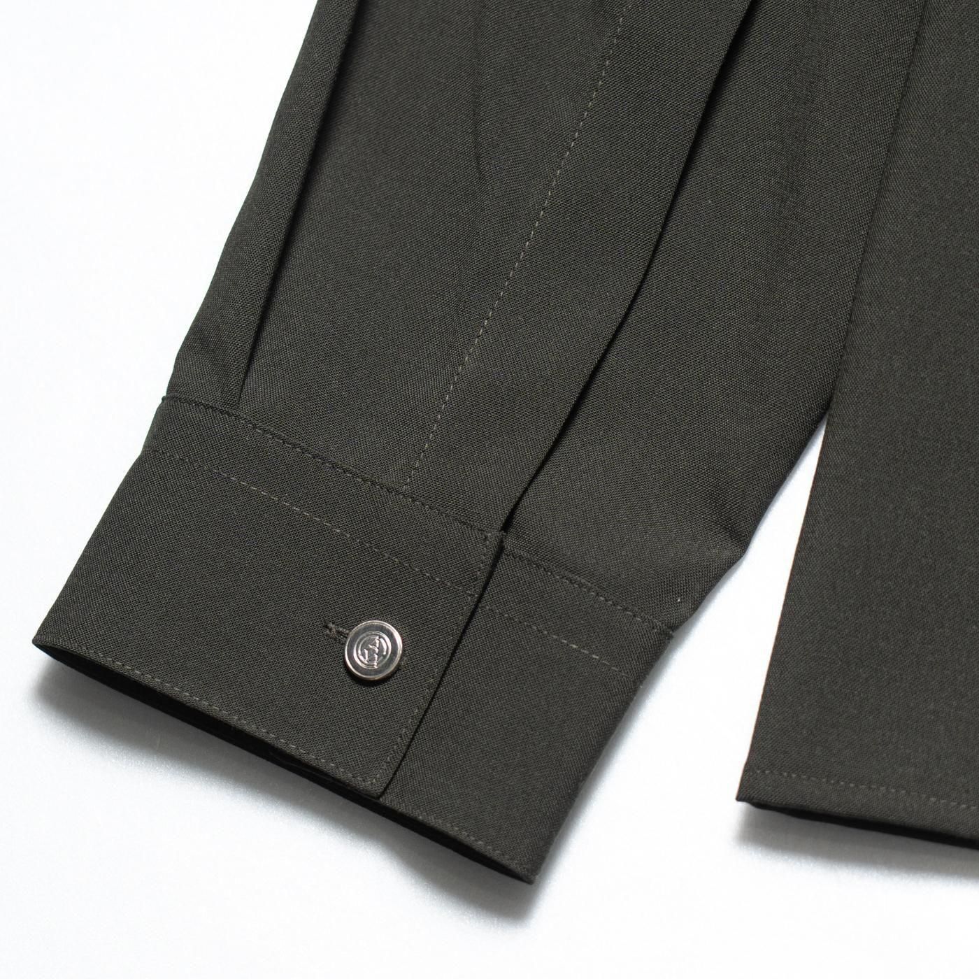 OAMC * OAF5MS11BP  WOOL SHIRT WITH DOUBLE OPENING * Dark Green