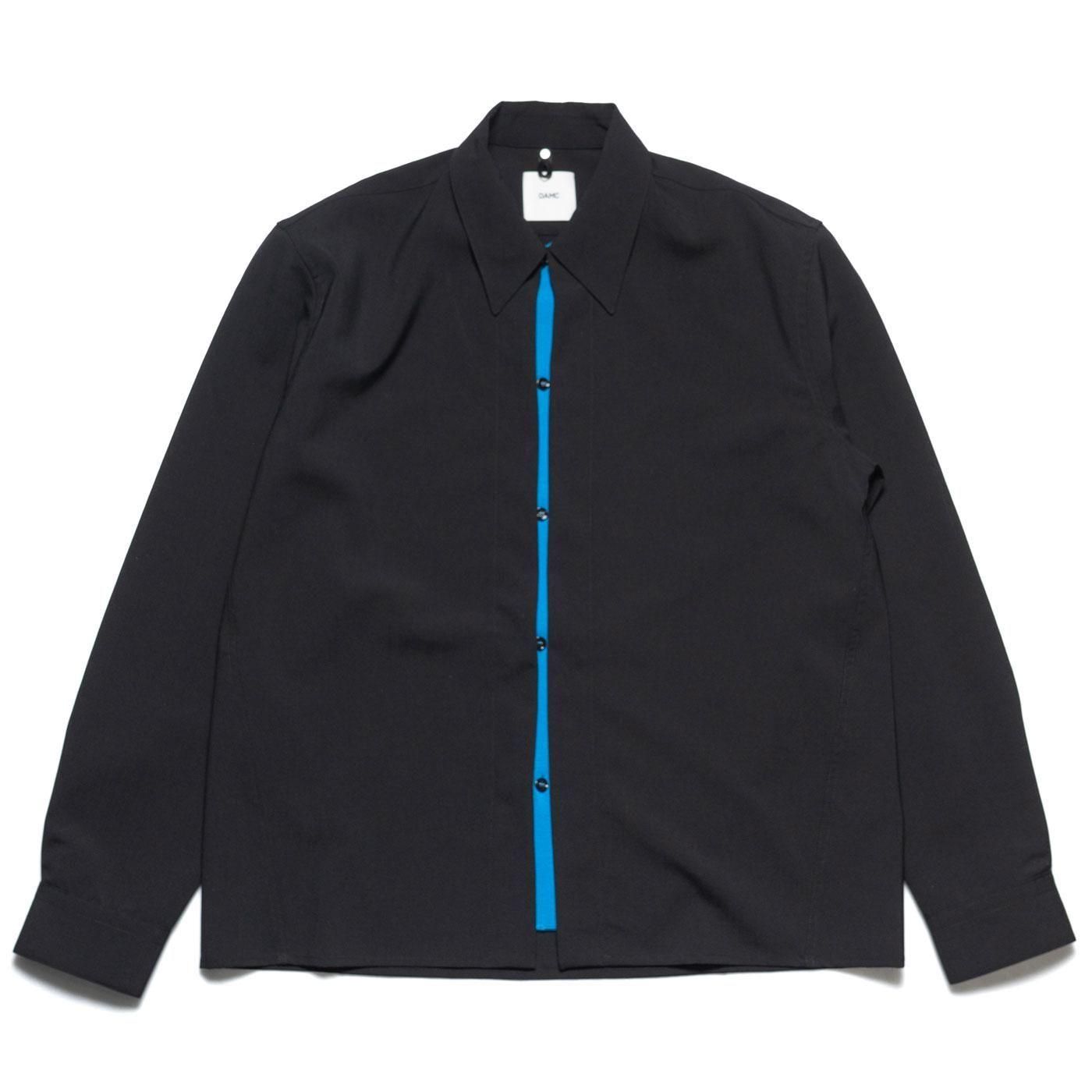 OAMC * OAF5MS11BP  WOOL SHIRT WITH DOUBLE OPENING * Black