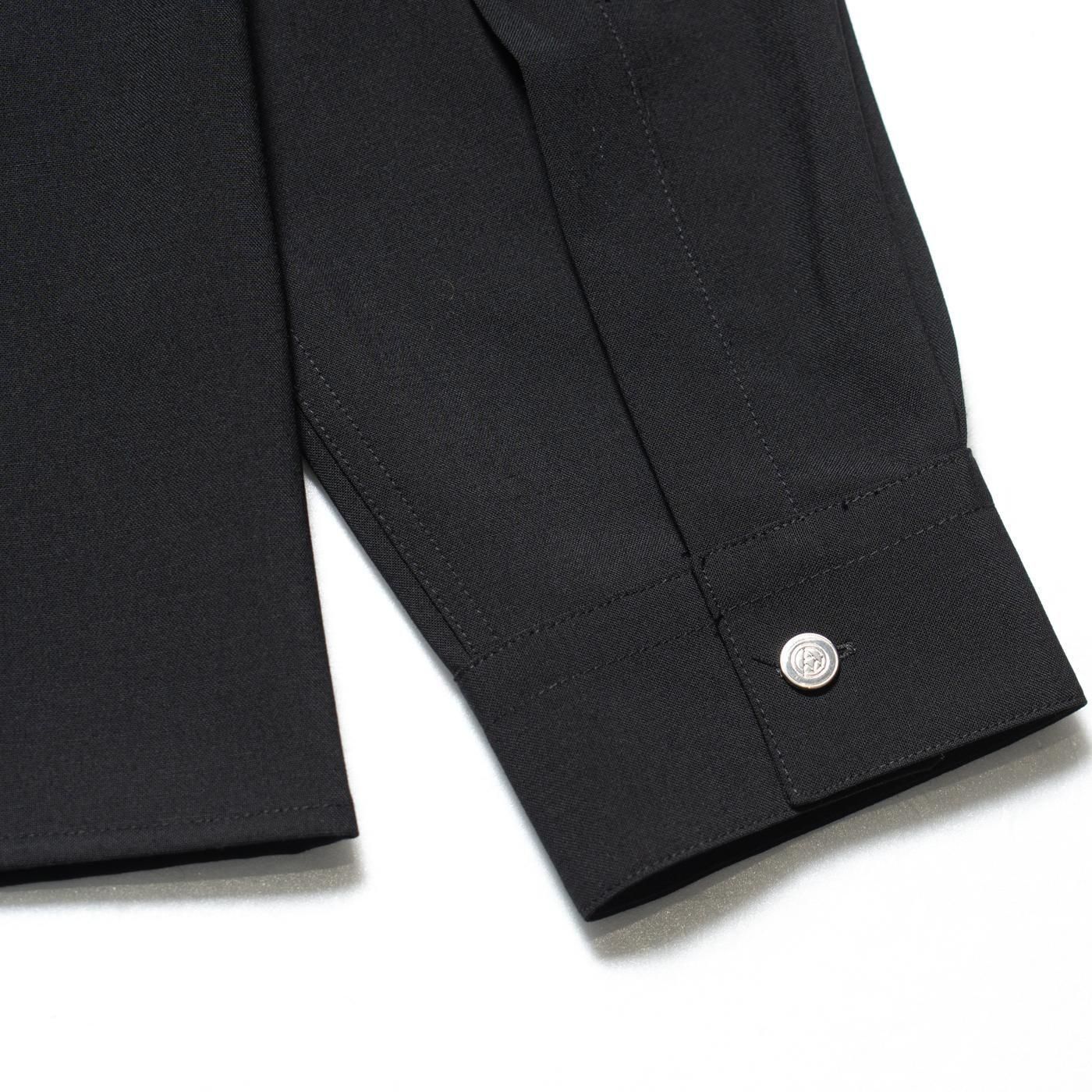 OAMC * OAF5MS11BP  WOOL SHIRT WITH DOUBLE OPENING * Black