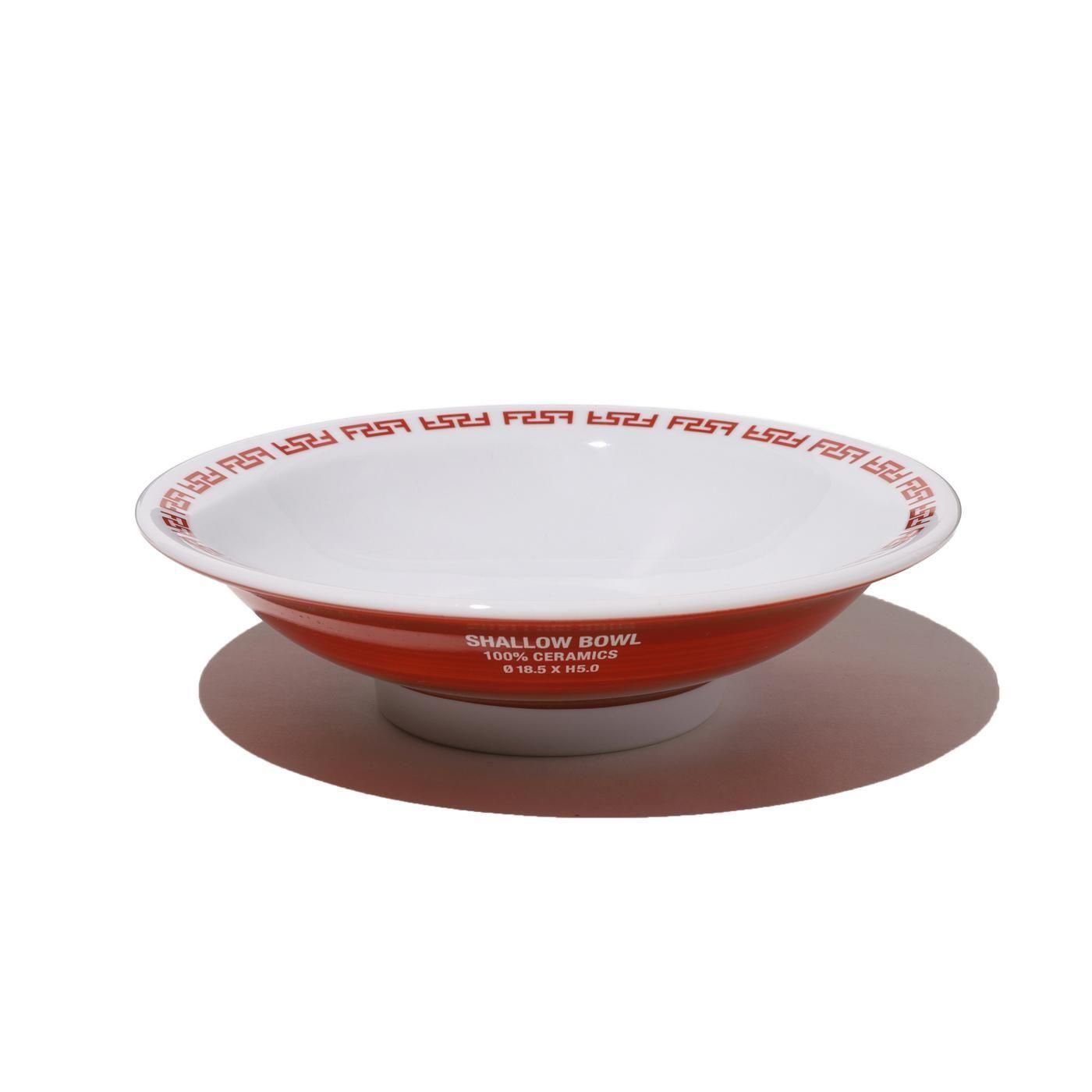 FreshService * FDS254-99292 SHALLOW BOWL_SMALL * White/Red