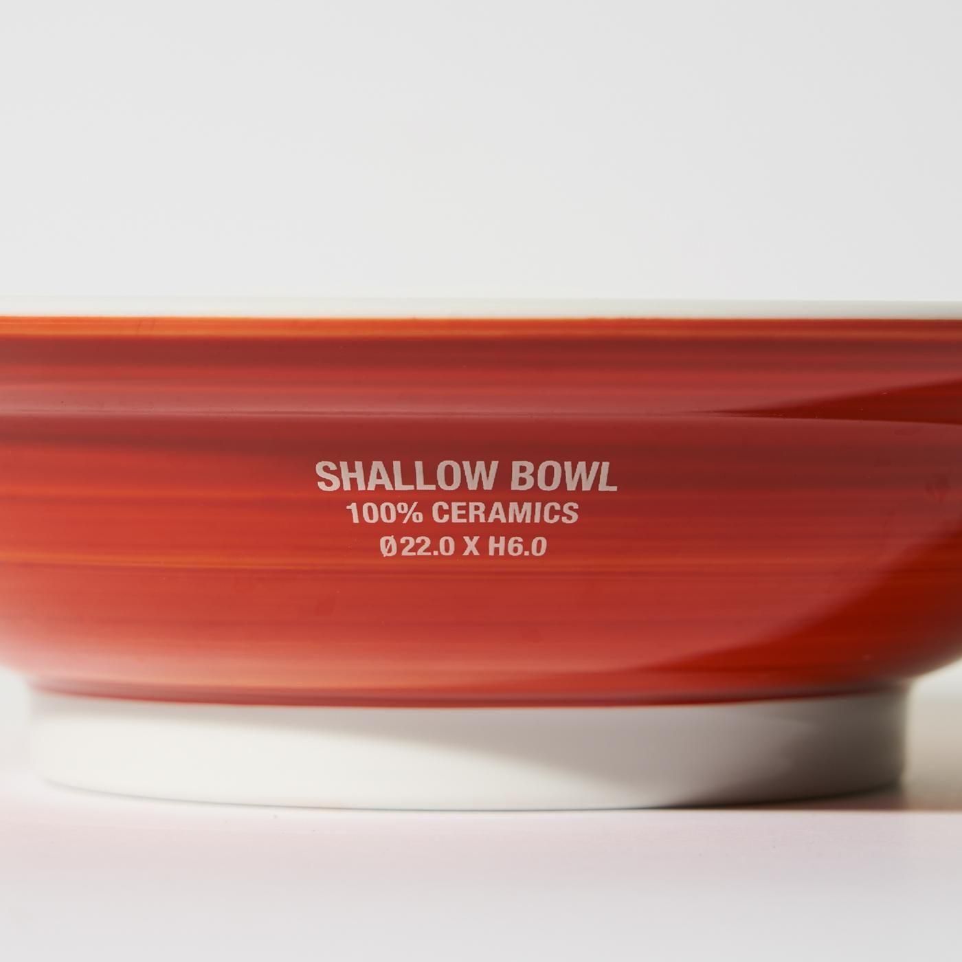 FreshService * FDS254-99290 SHALLOW BOWL_LARGE * White/Red
