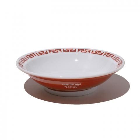 FreshService * FDS254-99290 SHALLOW BOWL_LARGE * White/Red