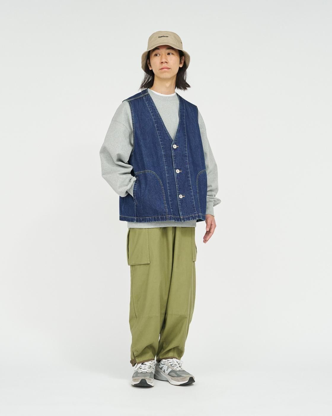 FreshService * FSC261-30266FB WORKERS DENIM VEST * Fade Indigo