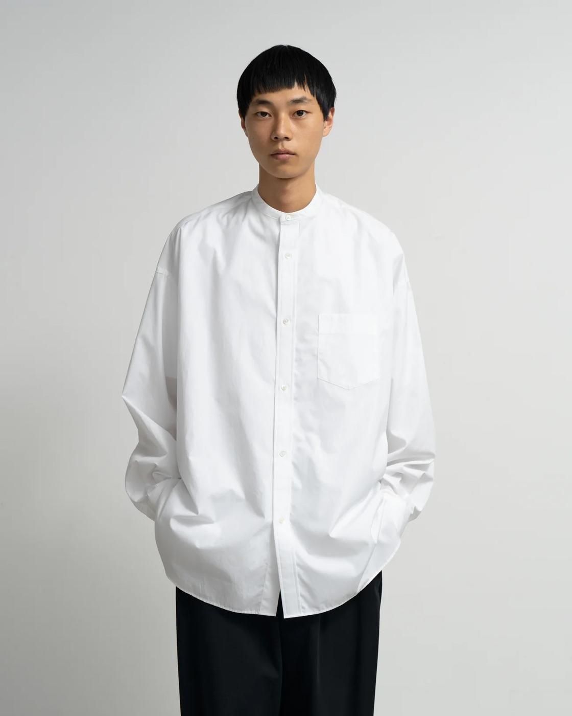 Graphpaper * GM261-50030B High Count Regular Collar Round Cut Oversied Shirt(4色展開)