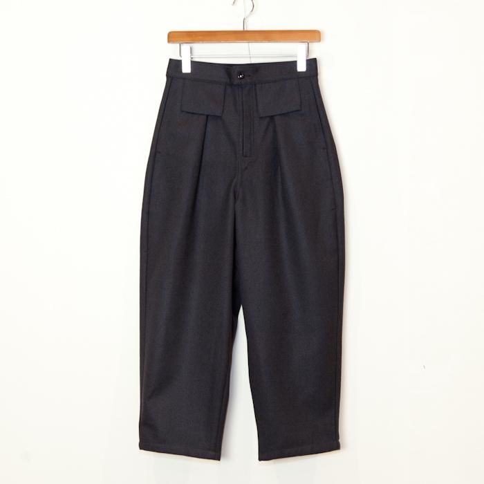 TUKISOLD OUT * Tapered Pants Wool Flano * Charcoal
