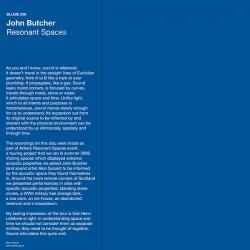 JOHN BUTCHER / Resonant Spaces (LP)