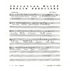 CHRISTIAN WOLFF / Berlin Exercises (LP)