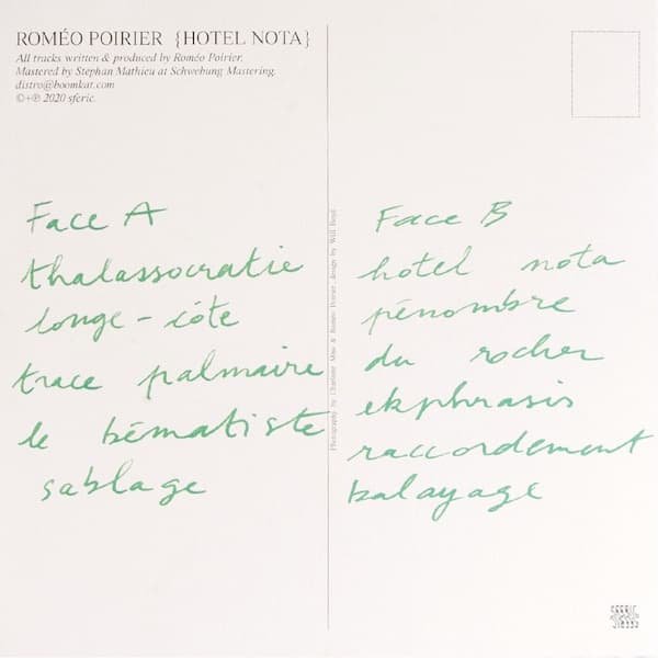 ROMEO POIRIER / Hotel Nota (LP clear vinyl) - other images
