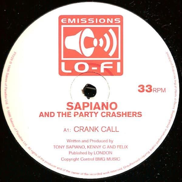 SAPIANO AND THE PARTY CRASHERS / Crank Call (12 inch-used) - cover photo
