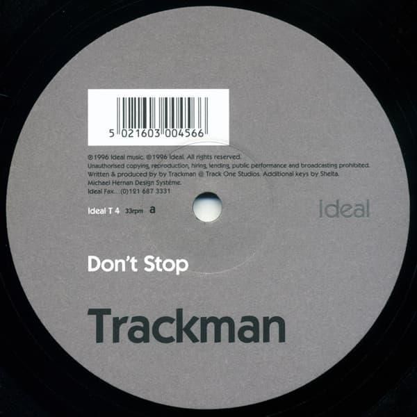 TRACKMAN / Don't Stop (12 inch-used) - cover photo