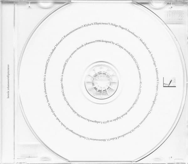 HENRIK JOHANSSON / Ellipticiteter (CD) - other images