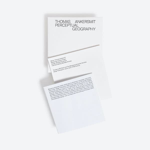 THOMAS ANKERSMIT / Perceptual Geography (CD+Book) - other images