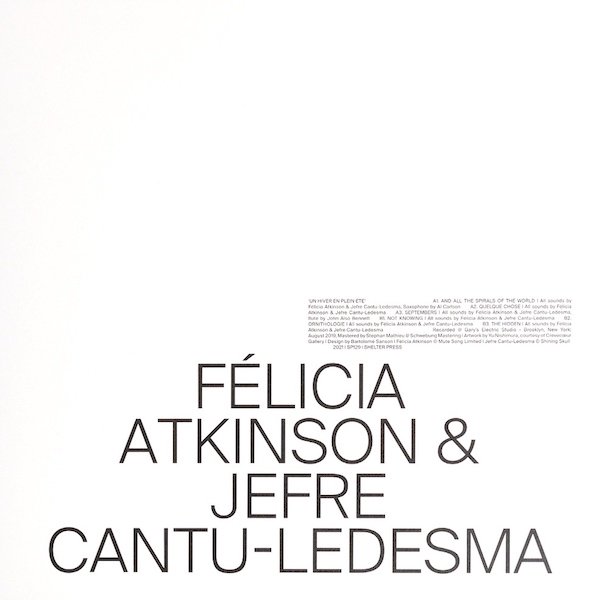 FELICIA ATKINSON AND JEFRE CANTU-LEDESMA / Un Hiver En Plein Ete (LP) - other images