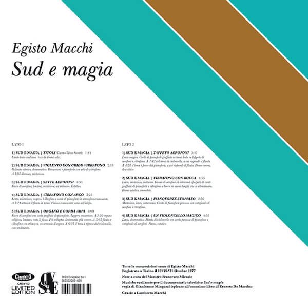 EGISTO MACCHI / Sud E Magia (LP) - other images