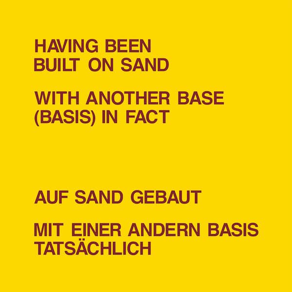 DICKIE LANDRY & LAWRENCE WEINER / Having Been Built on Sand (LP) Cover