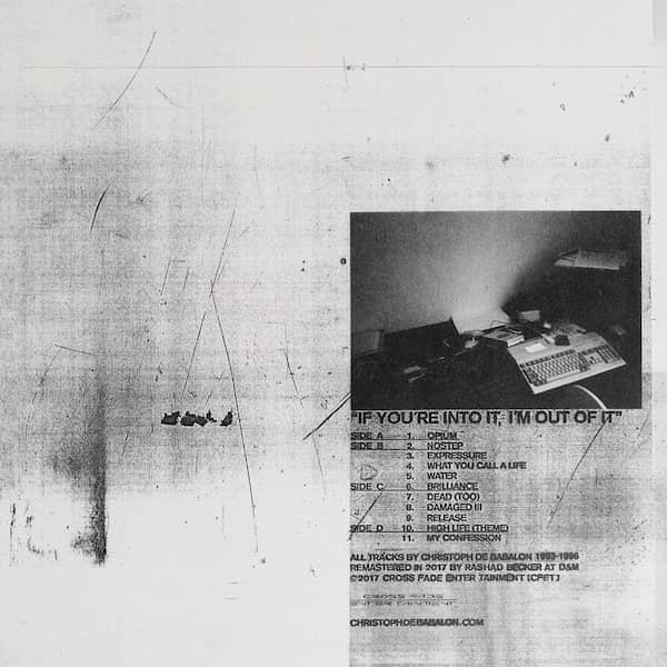 CHRISTOPH DE BABALON / If You're Into It, I'm Out Of It (2LP) - other images