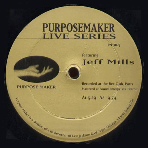 JEFF MILLS のライヴMIXを収録した12インチ『Purpose Maker Live Series』