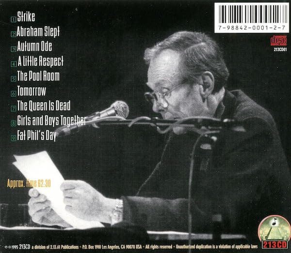 HUBERT SELBY JR. / Live In Europe 1989 (CD) - other images