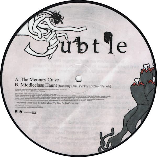 SUBTLE / The Mercury Craze (7 inch - Picture Disc) - other images