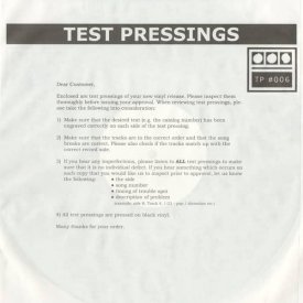 DEMDIKE STARE / Testpressing#006 (12 inch)