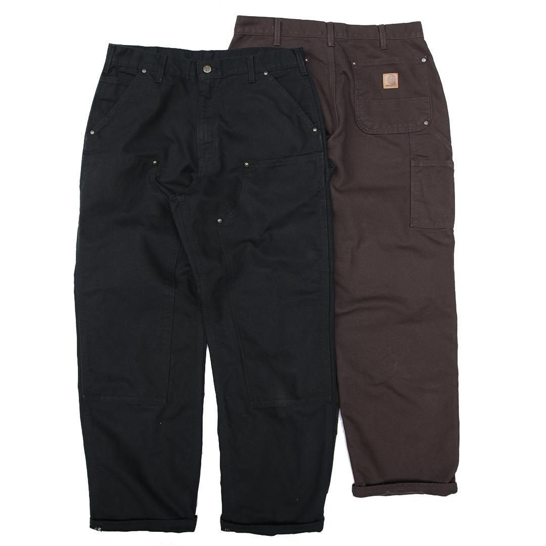 パンツ CARHARTT USA Work Cargo 36x32 Cordura Carhartt Men's Relaxed Fit Moss Canvas Carpenter Work Pants
