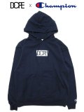 <img class='new_mark_img1' src='https://img.shop-pro.jp/img/new/icons8.gif' style='border:none;display:inline;margin:0px;padding:0px;width:auto;' />[DOPE] DOPE x Champion BOX LOGO HOODIE(NV)