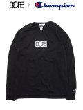 <img class='new_mark_img1' src='https://img.shop-pro.jp/img/new/icons8.gif' style='border:none;display:inline;margin:0px;padding:0px;width:auto;' />[DOPE] DOPE x Champion BOX LOGO L/S TEE(BK)