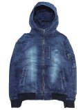 <img class='new_mark_img1' src='https://img.shop-pro.jp/img/new/icons8.gif' style='border:none;display:inline;margin:0px;padding:0px;width:auto;' />[FLASH POINT] FLASH 95 EMB DENIM HOOD MA-1 JACKET(Dk.IN)