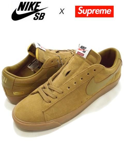 メインカラーブルーNIKE SB BLAZER LOW GT QS 27.5cm Supreme