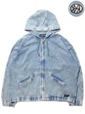 <img class='new_mark_img1' src='https://img.shop-pro.jp/img/new/icons8.gif' style='border:none;display:inline;margin:0px;padding:0px;width:auto;' />[DOUBLE STEAL] Over Logo DENIM HOODED JKT(IN)