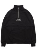 <img class='new_mark_img1' src='https://img.shop-pro.jp/img/new/icons8.gif' style='border:none;display:inline;margin:0px;padding:0px;width:auto;' />[CUTRATE] CLASSIC LOCAL LOGO EMBROIDERY HALF ZIP SWEAT(BK)