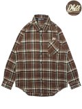 <img class='new_mark_img1' src='https://img.shop-pro.jp/img/new/icons8.gif' style='border:none;display:inline;margin:0px;padding:0px;width:auto;' />[DOUBLE STEAL] DBSL Cursive Embroidery CHECK SHIRTS