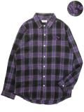 <img class='new_mark_img1' src='https://img.shop-pro.jp/img/new/icons8.gif' style='border:none;display:inline;margin:0px;padding:0px;width:auto;' />[FLASH POINT] FLASH 95 ARCH EMB Check Shirt(BK/PU)