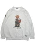 <img class='new_mark_img1' src='https://img.shop-pro.jp/img/new/icons8.gif' style='border:none;display:inline;margin:0px;padding:0px;width:auto;' />[MANIC DEE] LA24 BLACK JERSEY BEAR CREW SWEAT